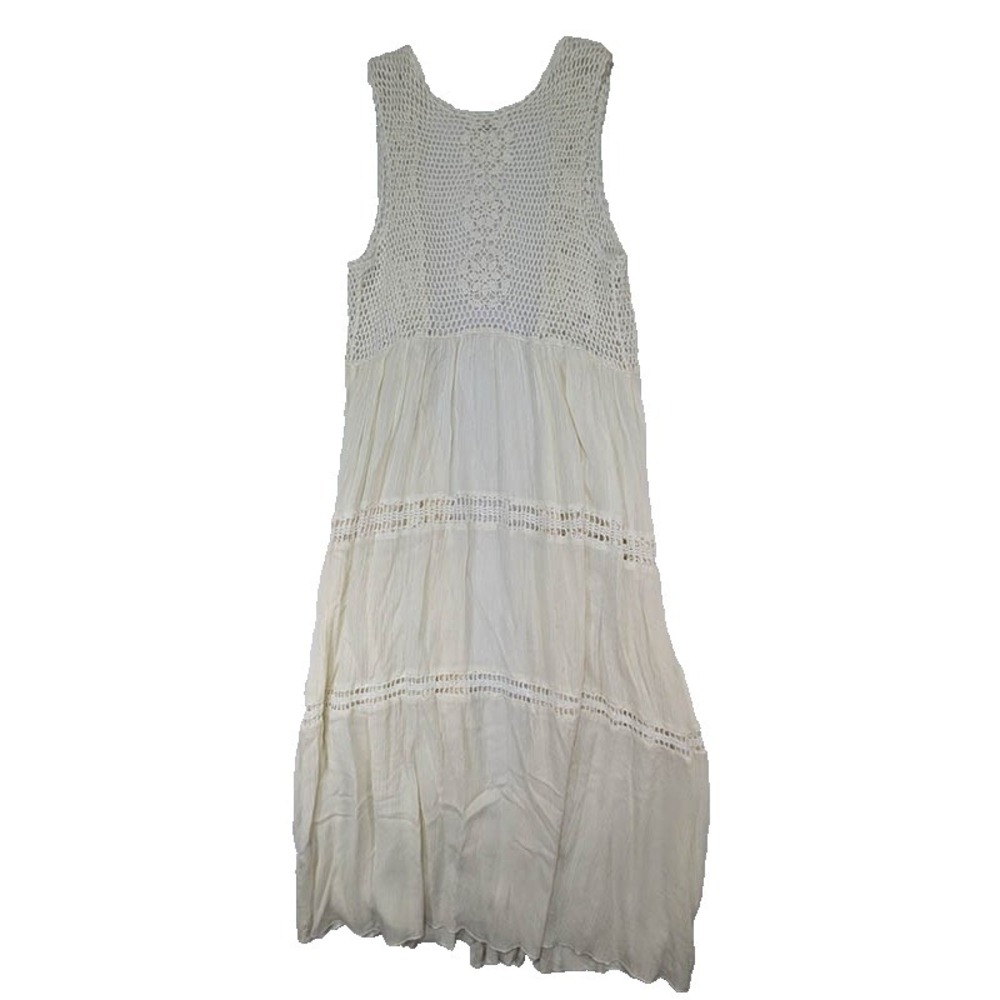 Nygard Vest Womens M Ivory Renfaire Boho Cottage Fairy Prairie Coachella Beach - Picture 2 of 11